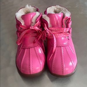 UGG Toddler Pink lace-up boots size 7c
